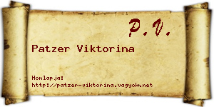 Patzer Viktorina névjegykártya